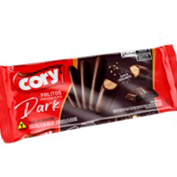 PALITO CORY CHOCOLATE MEIO AMARGO 30X68G
