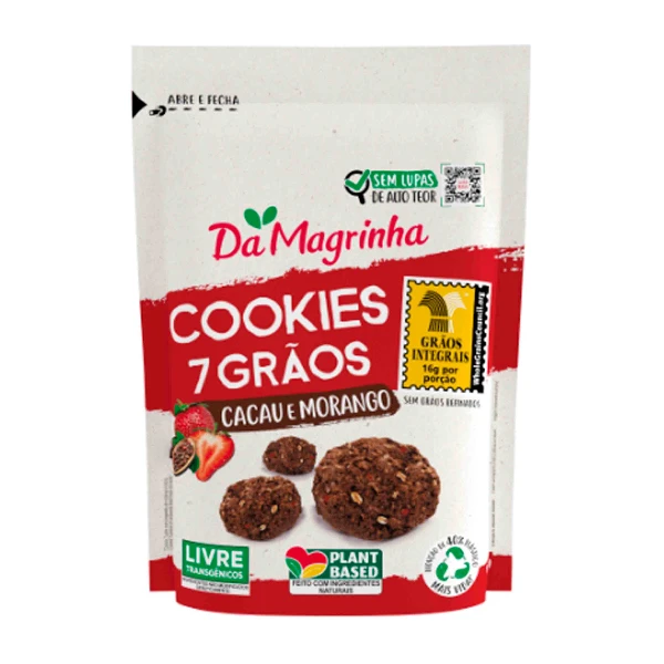 2696 COOKIES INTEGRAL CACAU E MORANGO 12X150G