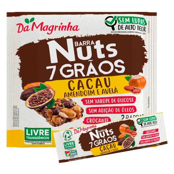 2801 BARRA NUTS 7 GRAOS  AMEND E CACAU 12X30G