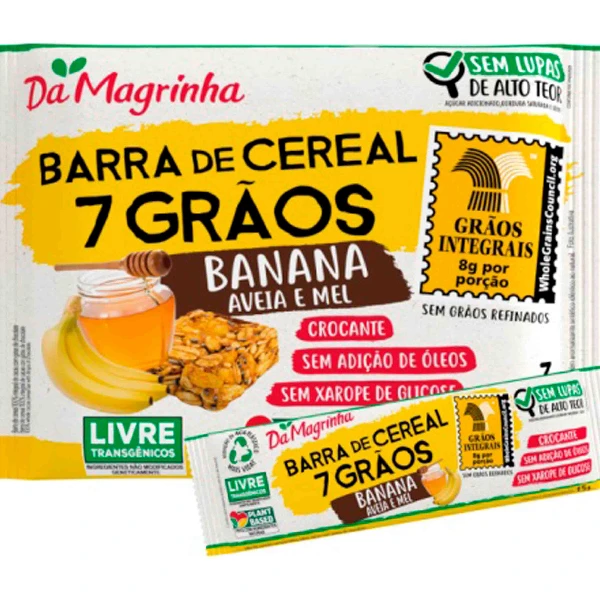 2871 BARRA 7 GRAOS BANANA AVEIA MEL 30X15G