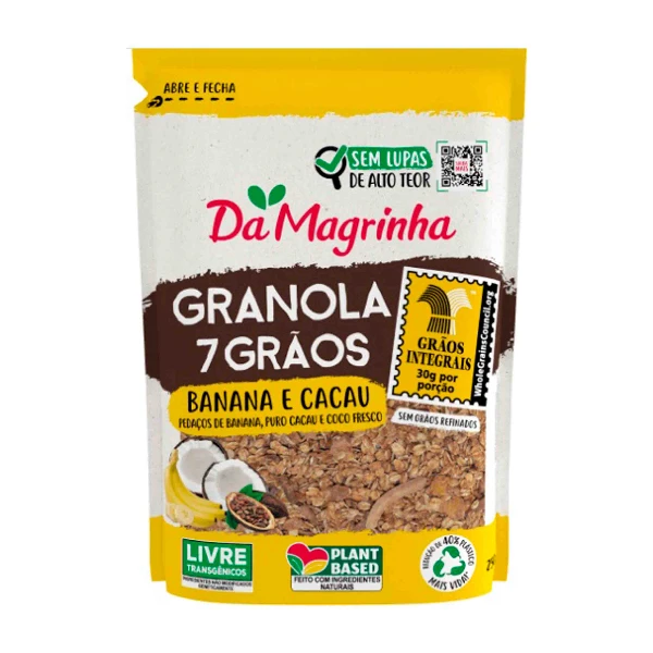 3064 GRANOLA 7 GRAOS  BANANA E CACAU 12X250G