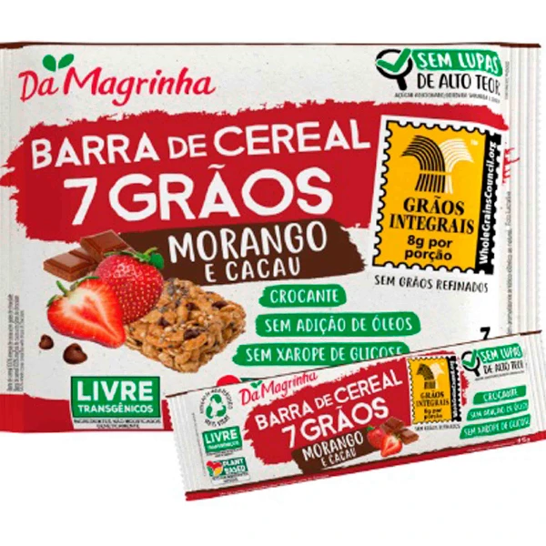 3065 BARRA 7 GRAOS MORANGO E CACAU 3X12X45G